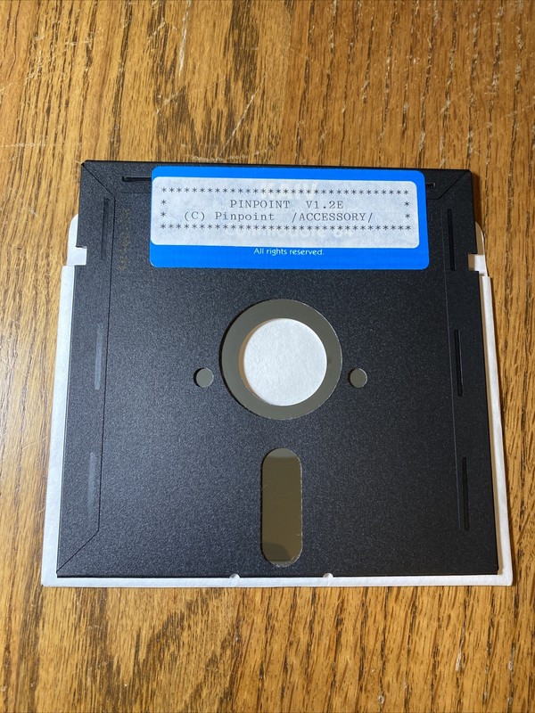 Apple IIe IIc Pinpoint 1.2E 1986 Upgrade 5.25” Floppy Disk Software gallery