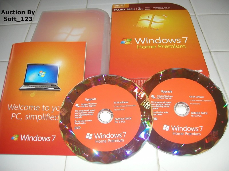 Microsoft Windows 7 Home Premium Family Pack Upgrade & Windows 7 Home Premium