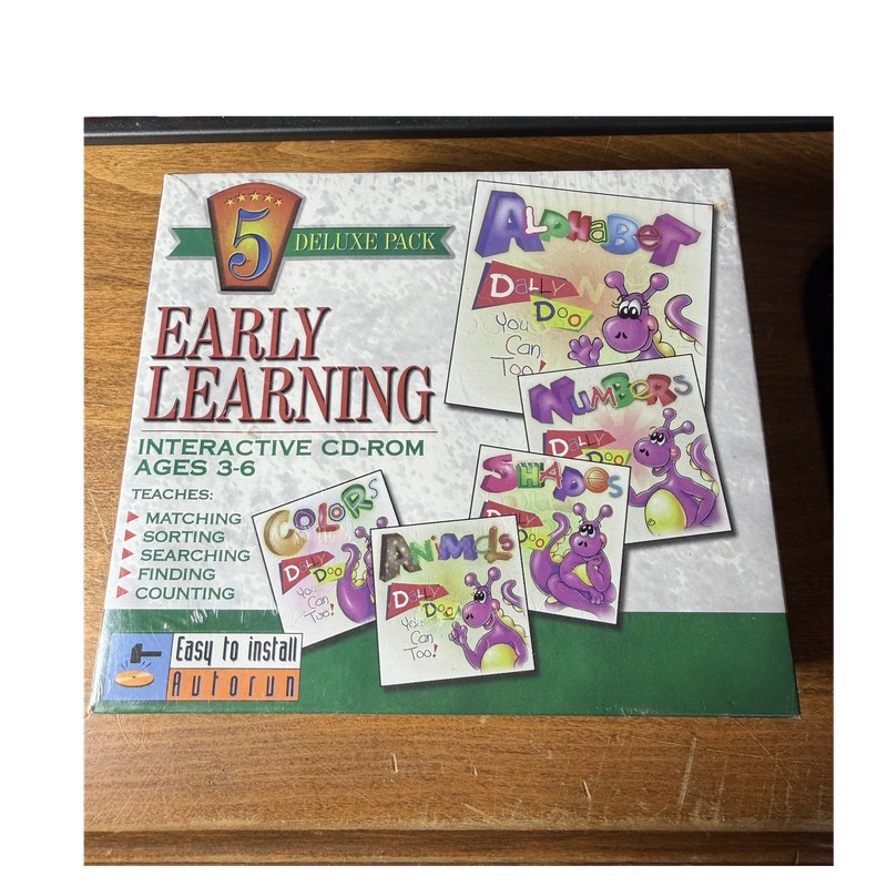 Arc Media Early Learning 5 Deluxe Pack 5 CD-ROM Set SEALED