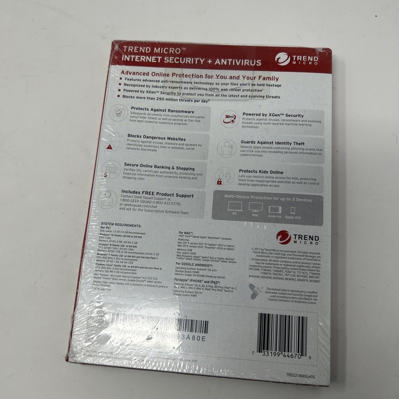 Trend Micro Internet Security + Antivirus Can Be Used On 3 Devices gallery