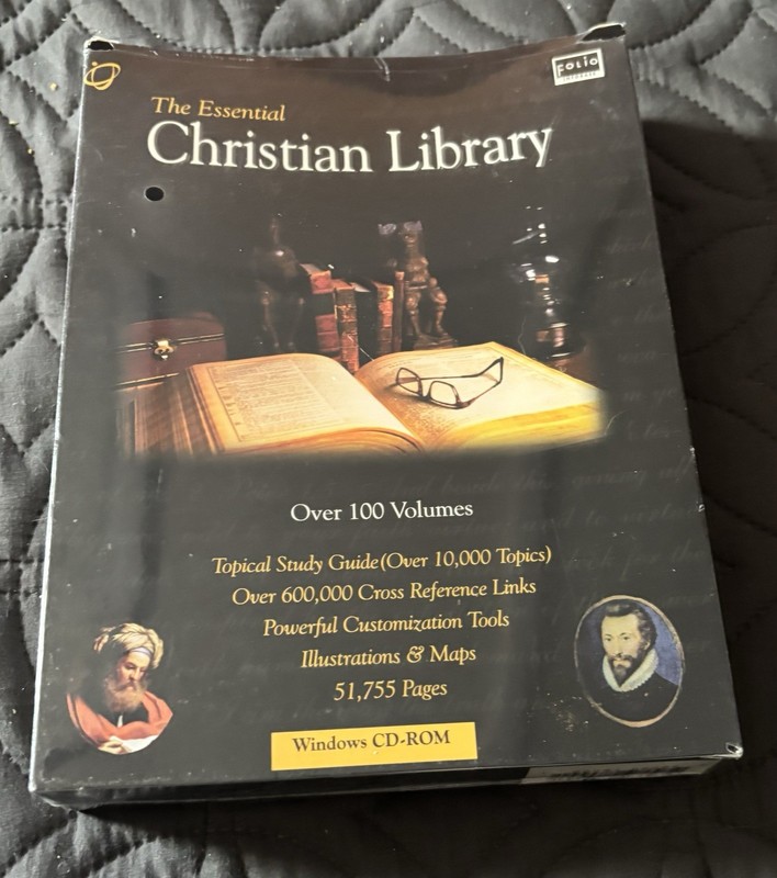 NIB The Essential Christian Library Windows CD-ROM Folio Infobase Packard 1998