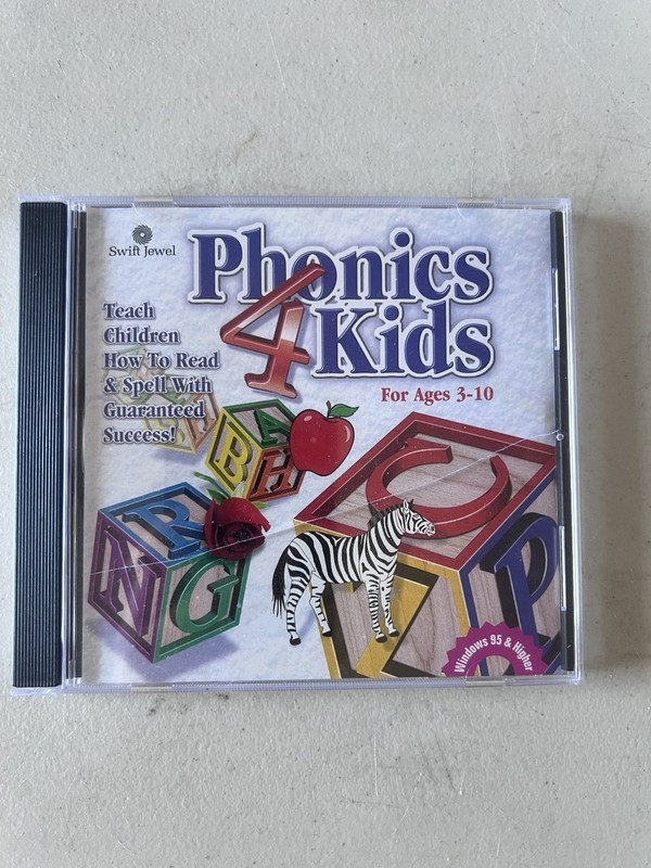 Phonics 4 Kids CD-ROM Software Windows 95 & Higher Ages 3-10