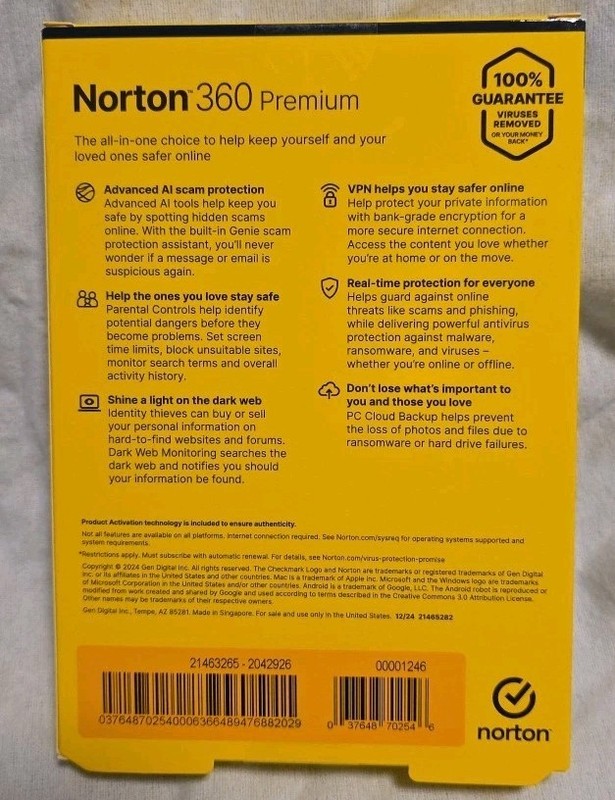 Norton 360 Premium 1 Year 10 Devices w/ 75GB Cloud Storage gallery