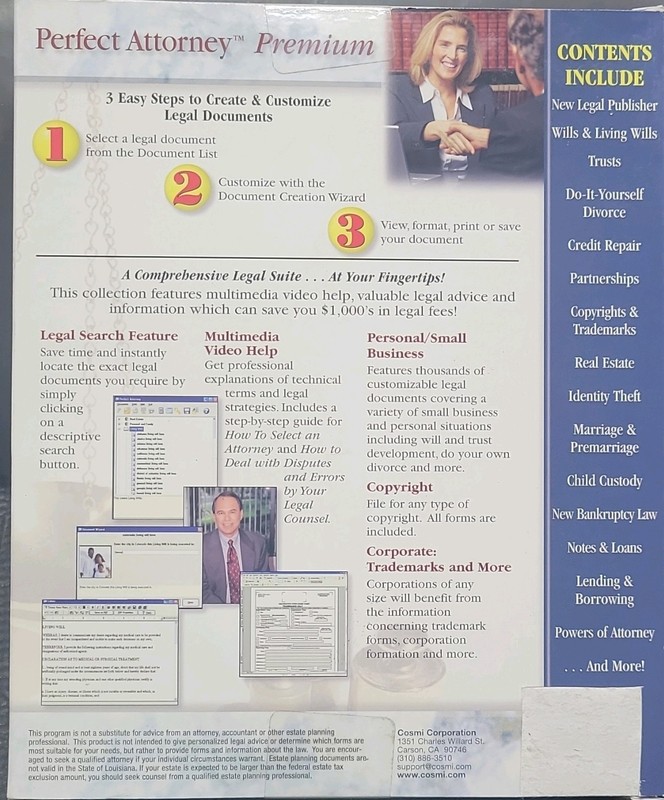 Perfect Attorney Premium Legal Self-Help Software CD-ROM PC English ROM03540 gallery