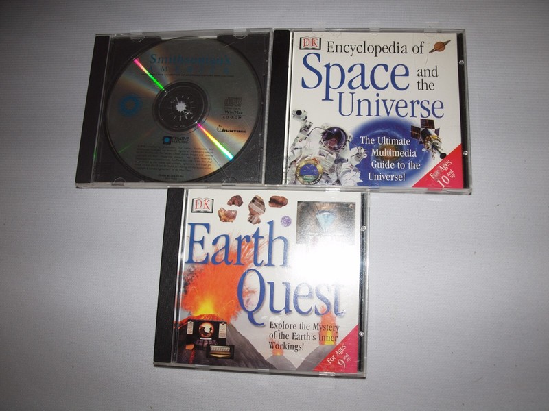 DK Encyclopedia of Space & the Universe &Earth Quest & Smithsonian’s America PC
