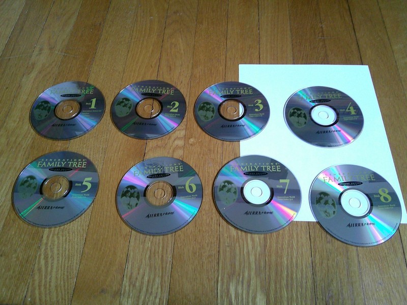 Generations Family Tree Software Deluxe Ed Vers 6.0 8 cd set Sierra Home