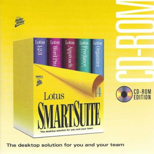 Lotus SmartSuite 4.0 PC CD 1-2-3 spreadsheet v5 Approach Word Pro processor more