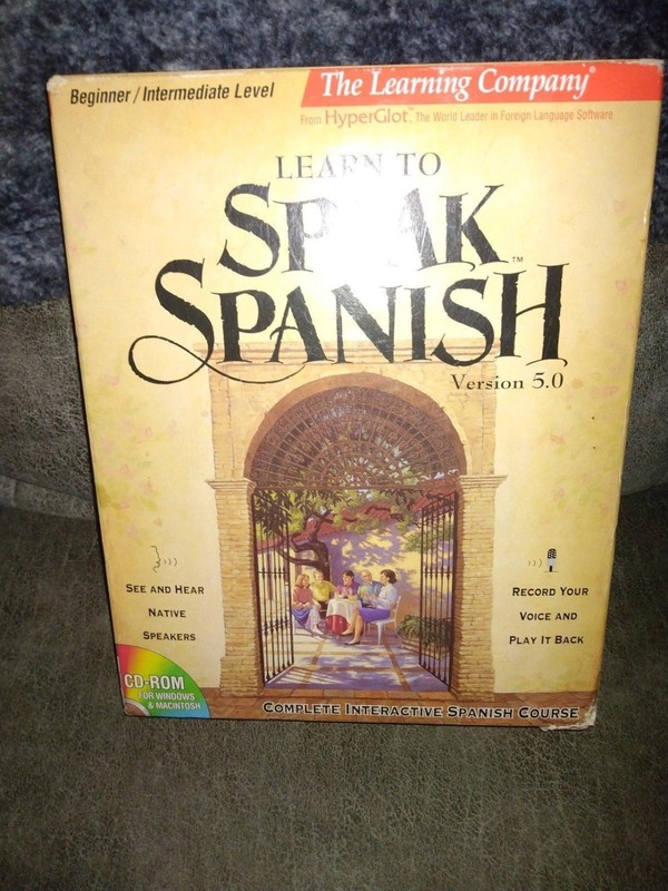 Learn to Speak Spanish The Complete Interactive Course 1995 CD Rom Windows Mac