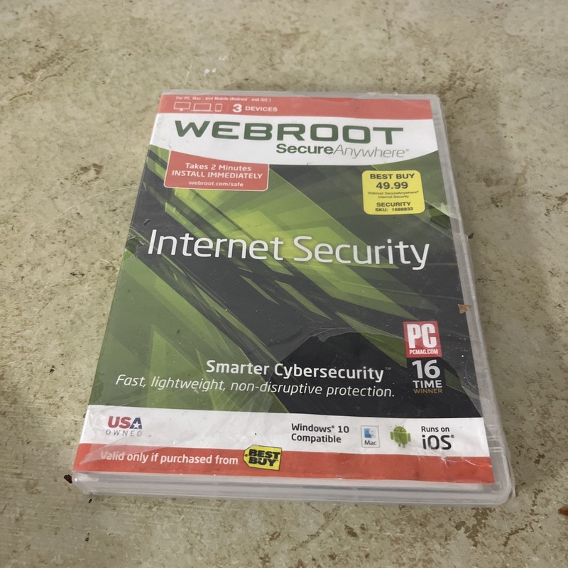 Webroot SecureAnywhere Internet Security For PC/MAC/Mobile