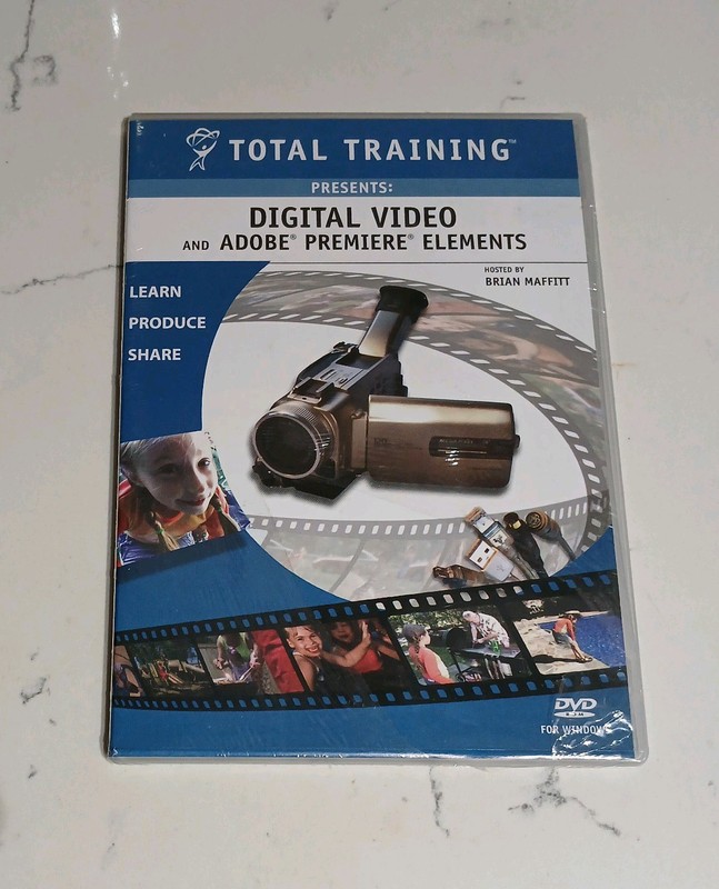 Total Training Digital Video Adobe Premier Elements – NEW sealed Case for PC