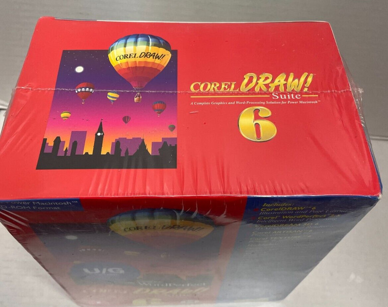 Corel Draw Suite 6 For Power Macintosh 3 Disc - Rare Vintage SEALED Mac Software gallery