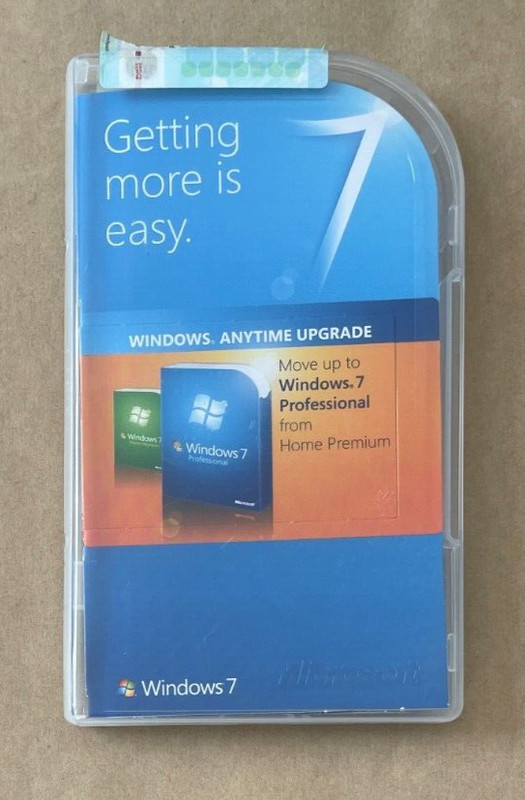 Microsoft Windows 7 Home Premium to Professional Anytime Upgrade