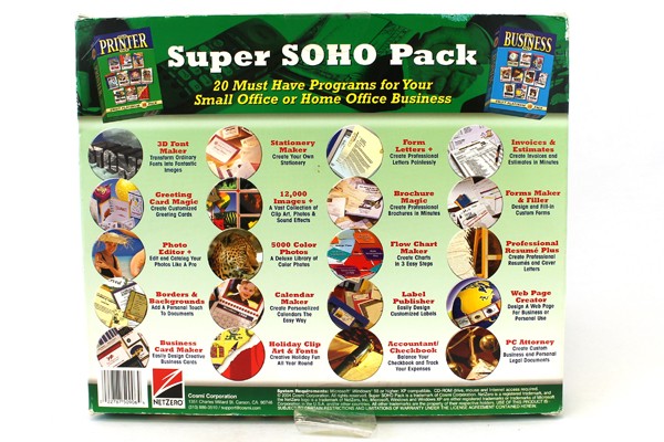 Vintage NetZero Super SOHO Pack Small Office Home Office PC Software gallery