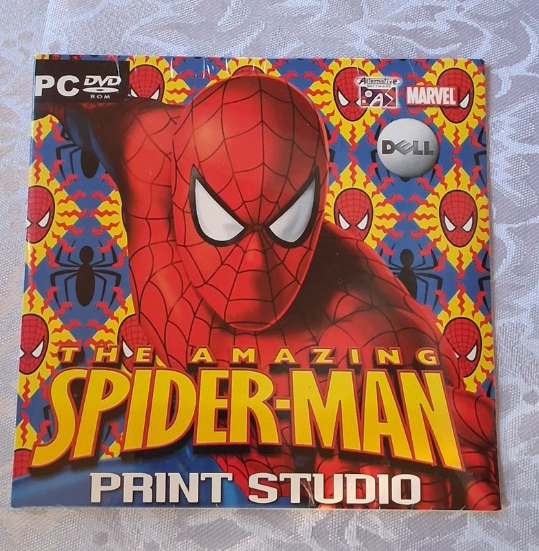 Amazing Spider-Man Print Studio DELL 2007 Sealed PC DVD ROM, Spider Man Marvel