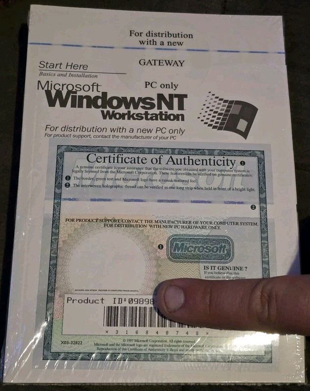 Windows NT 4.0 Workstation CD & 3 Floppy Disks PC Only NEW SEALED