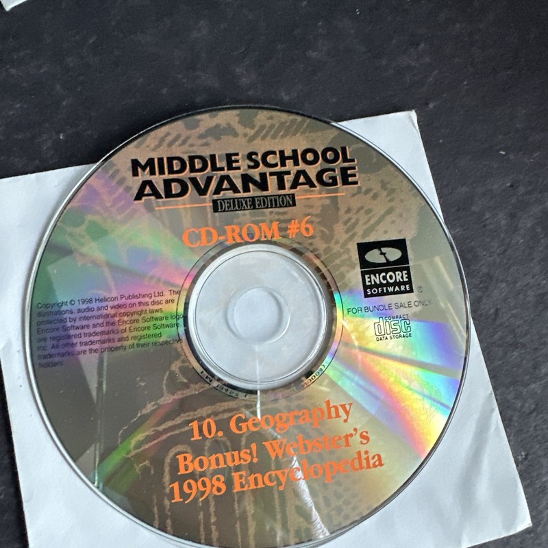 Middle School Advantage Deluxe Edition CD-ROM Lot 6 Encore Educational PC #M21 gallery
