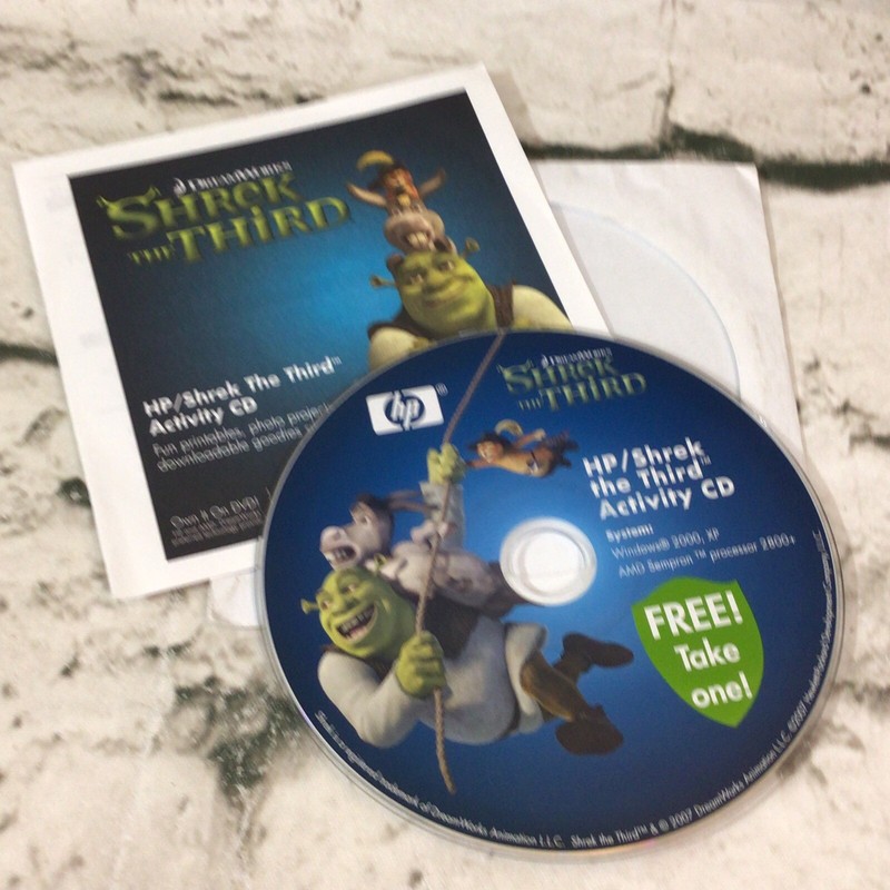 SHREK THE THIRD ACTIVITY CD HP HEWLETT-PACKARD SOFTWARE FOR WINDOWS 2000 XP