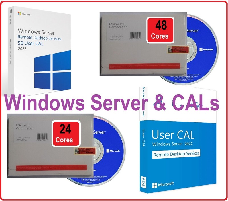 Microsoft Windows Server 2022 Datacenter 24 / 48 Core+CALs + RDS Remote Desktop
