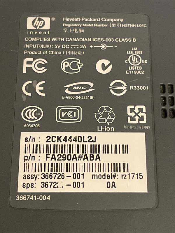 HP iPAQ rz1715 (handheld Windows Mobile) pocket PC ONLY (NO CHARGER) gallery