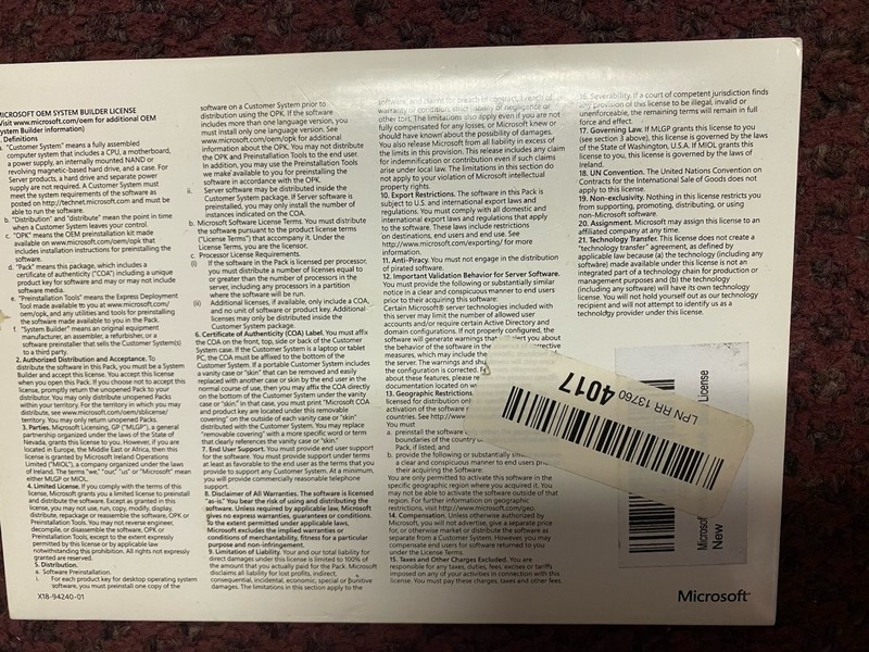 X18-45392 Microsoft Windows SVR STD 2012 x64 English Software DVD 2CPU/2VM gallery