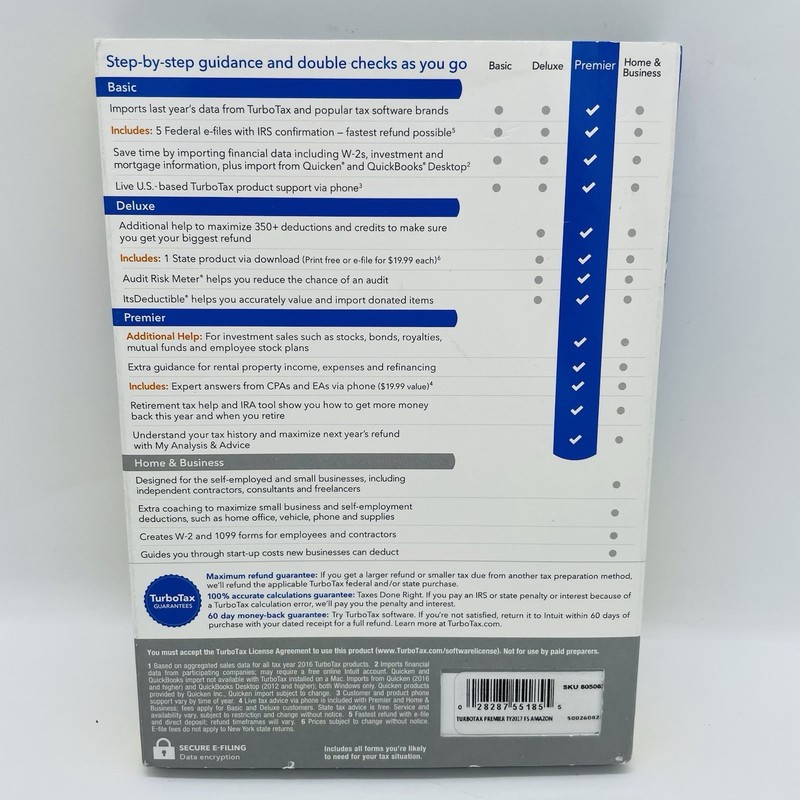 Intuit TurboTax Premier 2017 Investments & Rental Property (Windows PC & Mac) gallery