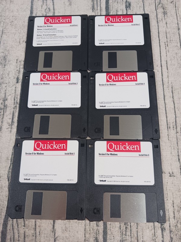 Quicken Version 6 For Windows 95 (Intuit, 1996) 3.5" Floppy - Pre-Owned gallery