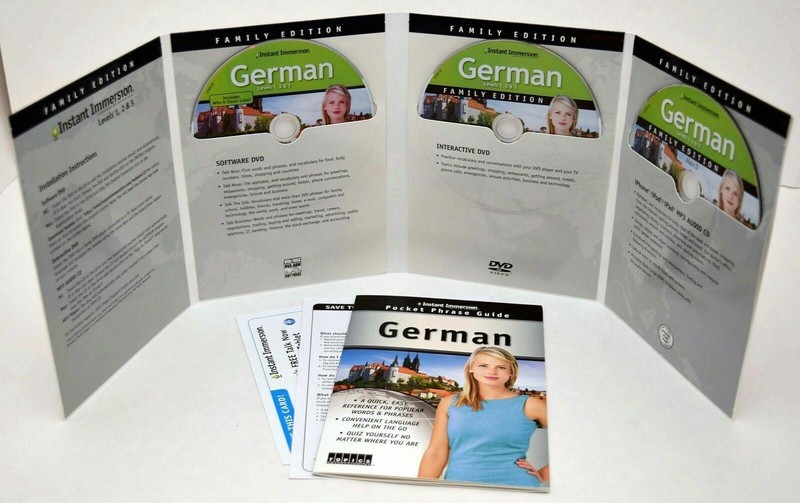NEW Instant Immersion Family Edition Deluxe German Levels 1 2 3 PC/Mac/Tablet gallery
