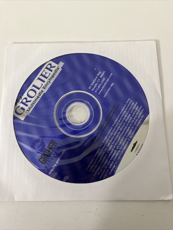 1999 Grolier Multimedia Encyclopedia PC CD-ROM Win 98 / 95 / 3.1 / NT OEM V11.0