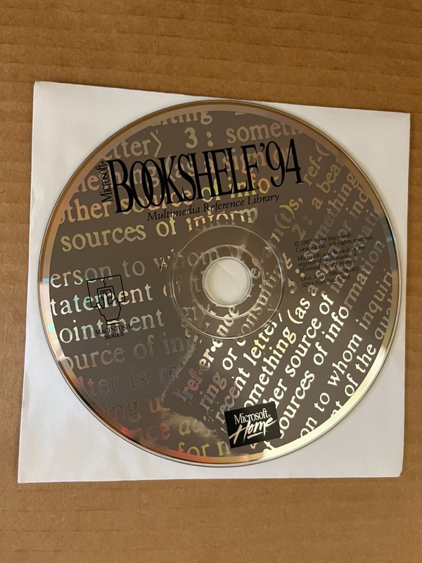 Microsoft Home Bookshelf 94 MultiMedia Reference Library CD-ROM