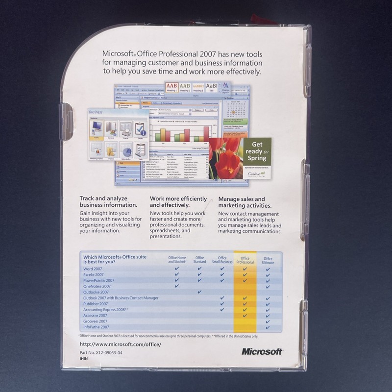 Microsoft Office Professional 2007 Full Retail FPP English w Product Key gallery