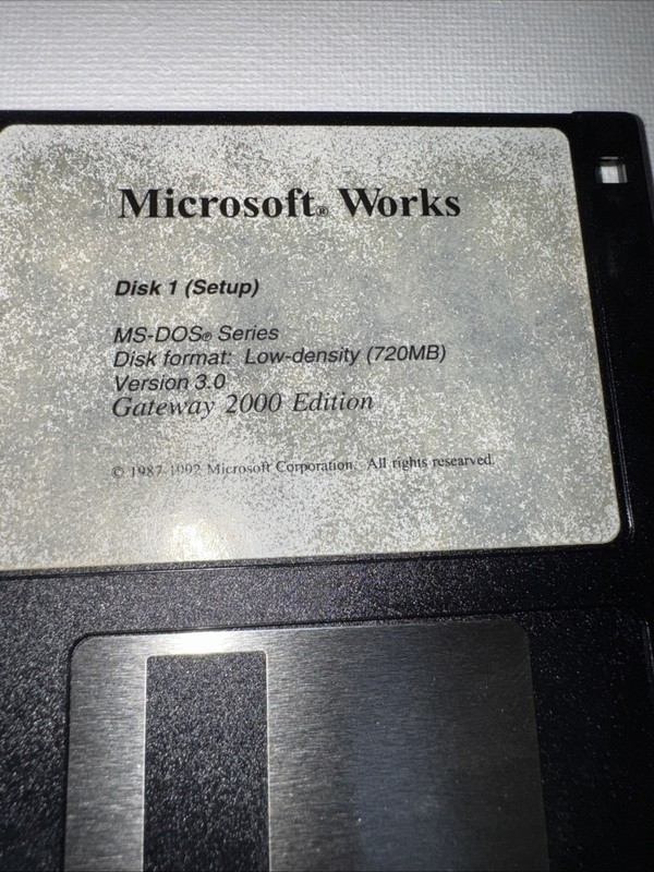 Microsoft Works Version 3.0• 3.5" Floppy Vintage 2000/ 5 Disks gallery