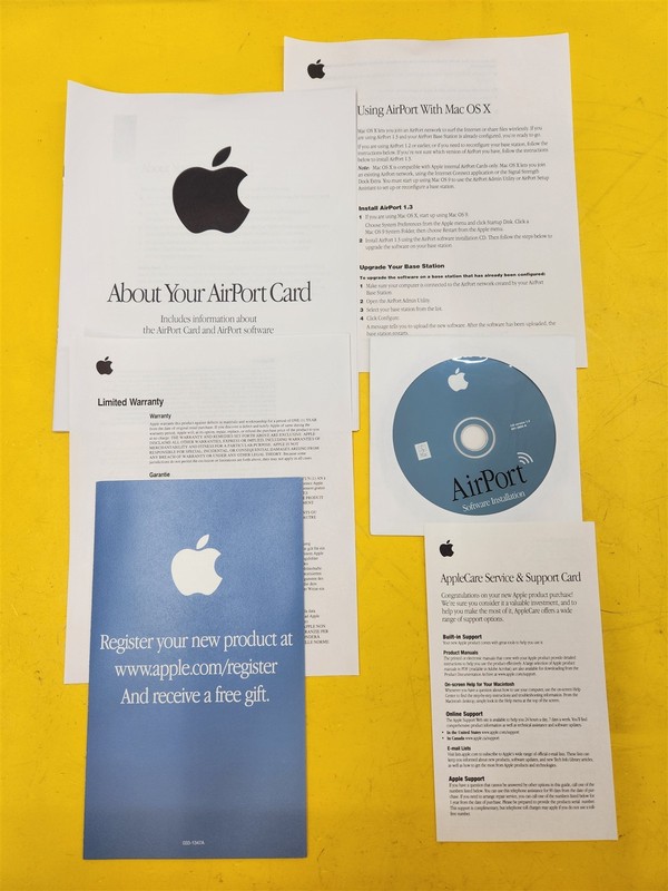 ⭐️⭐️⭐️⭐️⭐️ Airport Software Installation Disc 600-8357-B Airport V1.3 & Manuals