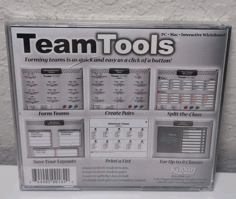 Kagan Team Tools CD Mac PC V2.2.0 Cooperative Learning Team Building Easy NEW gallery