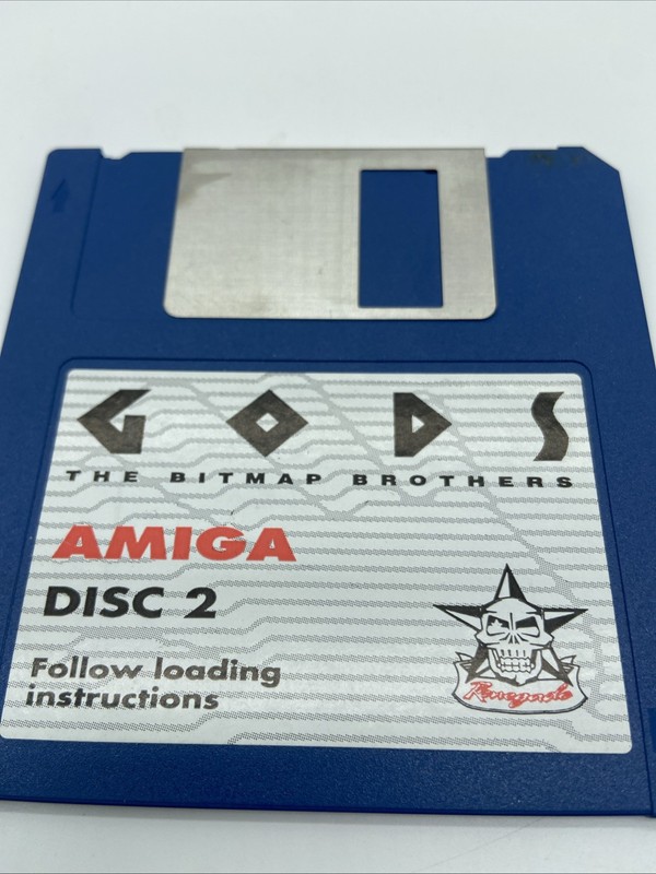 Gods The Bitmap Brothers – Commodore Amiga 2 Only HTF VTG PC Floppy Untested
