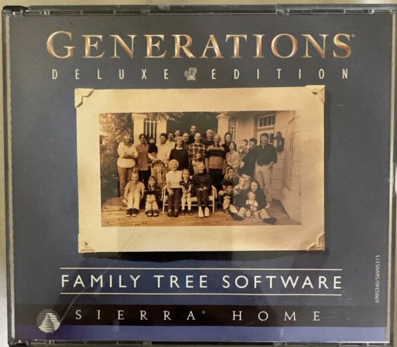 Generations Deluxe Edition Family Tree Software (1998) - 4 CDs for Windows NWOT gallery