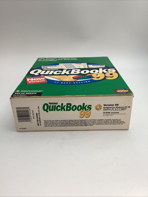 Quicken Financial Solutions Intuit QuickBooks 99 Accounting Software Windows gallery
