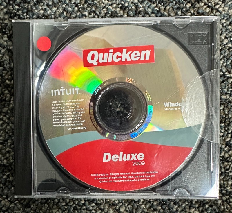 Intuit Quicken Deluxe 2009 For Windows Xp/Vista Not For Window 10 Or 11