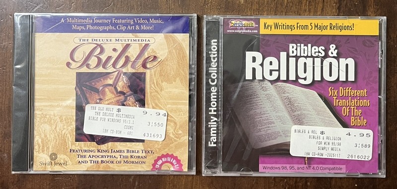 Deluxe Multimedia Bible CD King James Koran More + Bibles & Religion CD Vintage
