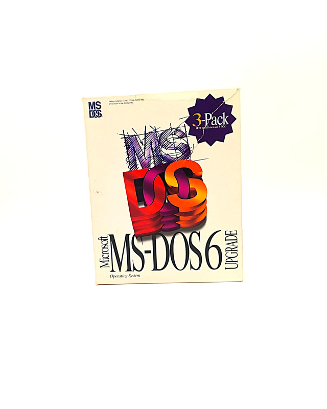 Microsoft MS-DOS 6.0 Operating System Upgrade Original Box and Docs No Disks