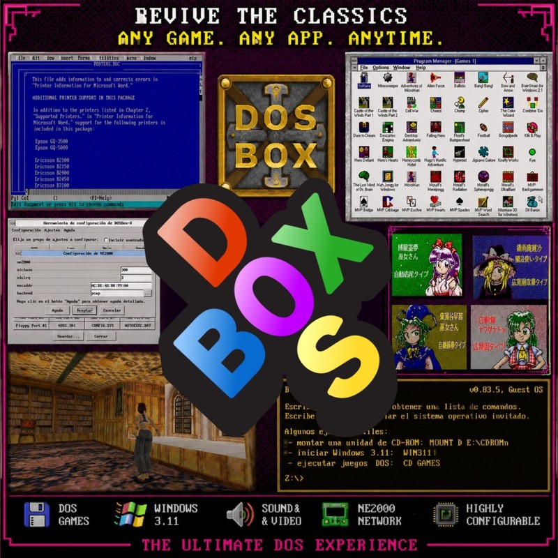 DOSBox & DOSBox-X – Retro DOS Emulators for Windows & MacOS | USB/DVD COMBOS