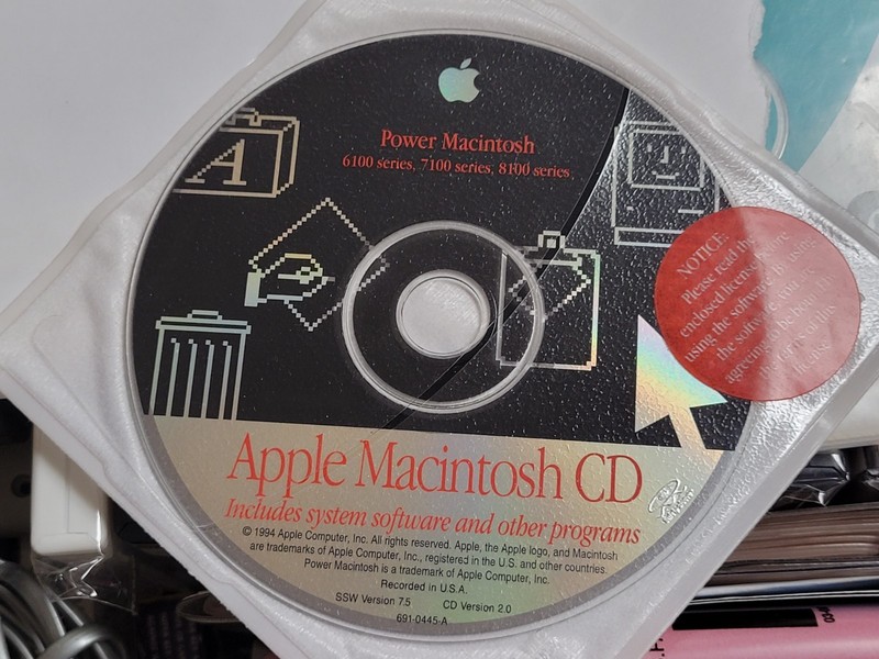 Apple Power Macintosh 6100 series CD (1994) Pre-Owned USA Drivers Disc, Tested
