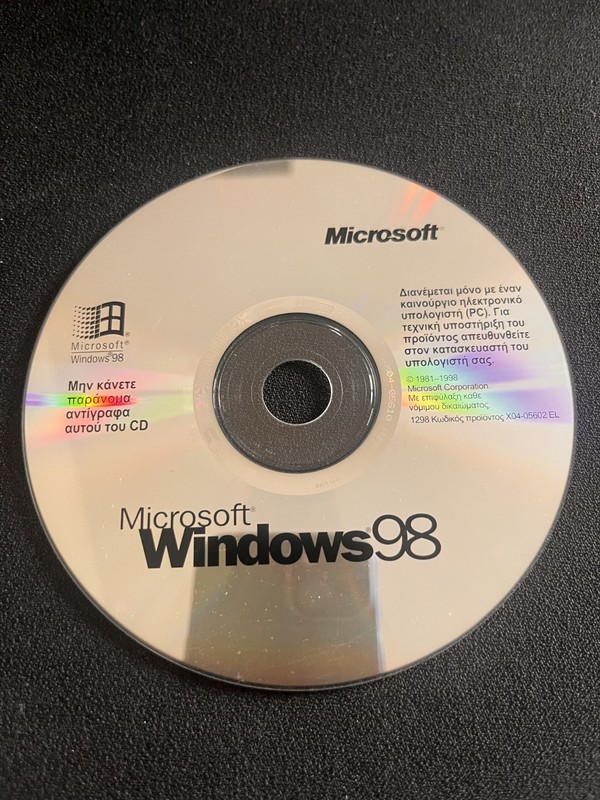 Microsoft Windows 98 OEM CD Greek Edition 1998 X04-05602 EL