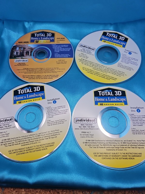 Total 3D Home, Landscape & Deck – Premium Suite 4 Disc Set Discs Only