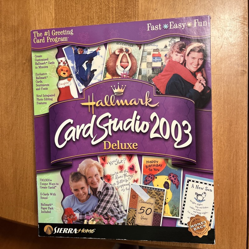 Hallmark Card Studio 2003 Deluxe – Greeting Card Creator – BIG BOX