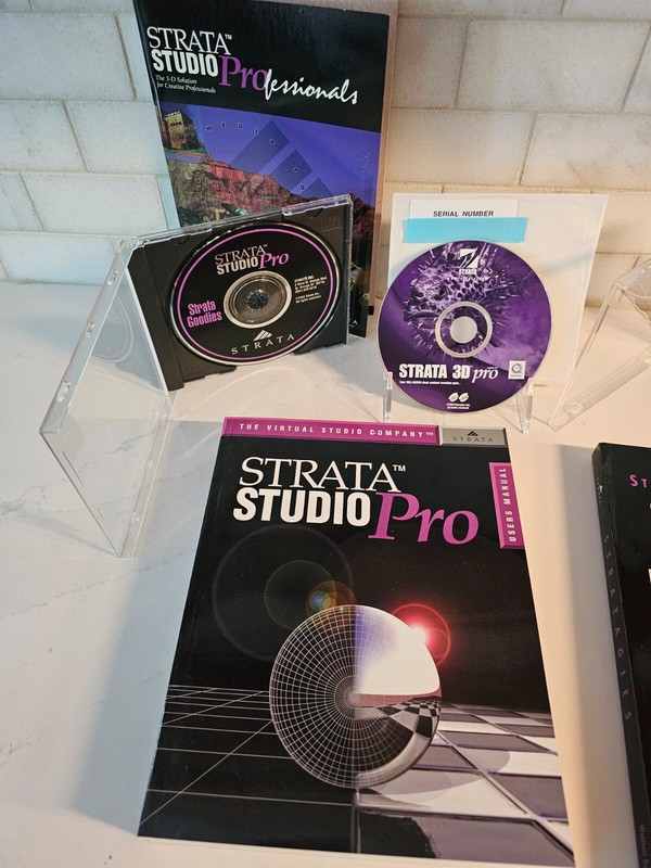 RARE VTG Strata Studio Pro Virtual Studio Company for Macintosh 3D Rendering SW gallery