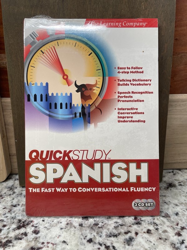 The Learning Company – Quick Study Spanish 3 CD Set! New & Sealed!