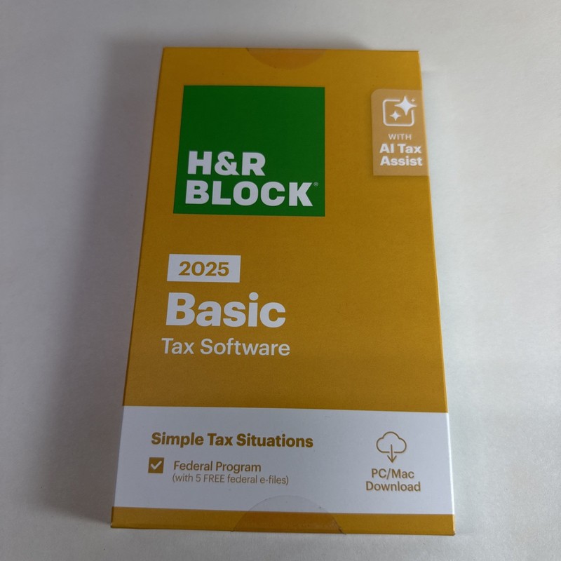 H&R Block Tax Software Basic 2025 PC/Mac [Key Card] NEW
