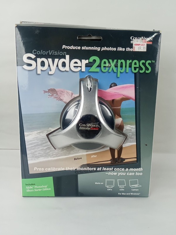 Color Vision Spyder2Express Color Calibration ADOBE PHOTOSHOP STARTER