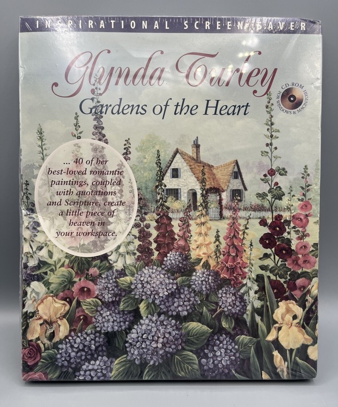 SEALED NEW Glynda Turley Gardens Of The Heart Inspirational Screen Saver CD ROM