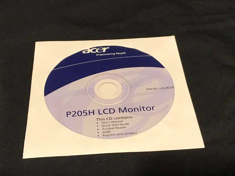 Acer P205H LCD Monitor Software